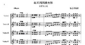 红星闪闪放光彩_歌曲简谱_词曲: 杨会林编曲