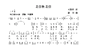 老伴啊老伴_歌曲简谱_词曲:王致铨 谢伟