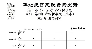 序号3第2曲《卢沟桥事变_歌曲简谱_词曲:民歌歌词 袁朝创作编曲