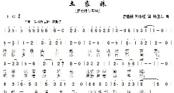 土家妹_歌曲简谱_词曲:曾祖标邓永旺 孙卫东