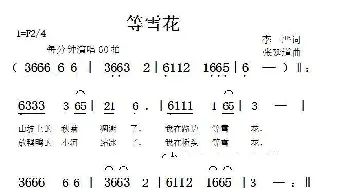 等雪花_歌曲简谱_词曲:李严 张延道