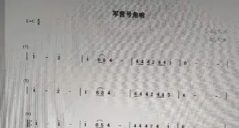 军营号角响_歌曲简谱_词曲:岳三丰 岳三丰