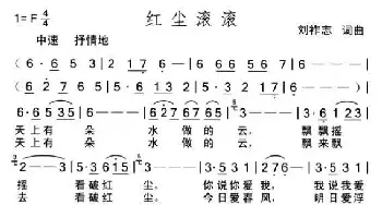 红尘滚滚_歌曲简谱_词曲:刘祚志 刘祚志