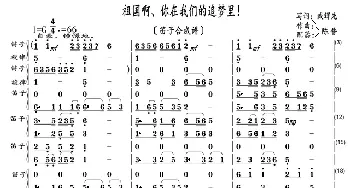 祖国啊、你在我们的追梦里！_歌曲简谱_词曲:臧辉先、陈普 陈普