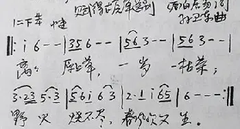 赋得古原草送别·回乡偶书_歌曲简谱_词曲:古诗 孙卫东