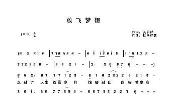 放飞梦想_歌曲简谱_词曲:关丽群 快乐好歌