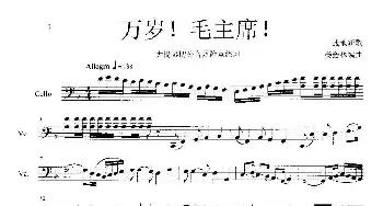 万岁！毛主席！_歌曲简谱_词曲:战地新歌 杨会林编曲