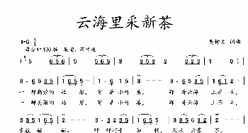 云海里采新茶_歌曲简谱_词曲:吴钟文 吴钟文