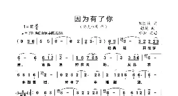 因为有了你_歌曲简谱_词曲:陈道斌 舒楠