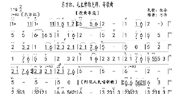 东方红、毛主席的光辉、等歌曲_歌曲简谱_词曲: 民歌组合