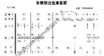 冬季到台北来看雨_歌曲简谱_词曲: