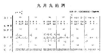 九月九的酒_歌曲简谱_词曲: