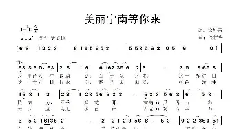 美丽宁南等你来_歌曲简谱_词曲:徐环宙 鲁新华