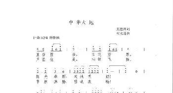 中华大地_歌曲简谱_词曲:王建海 张延道