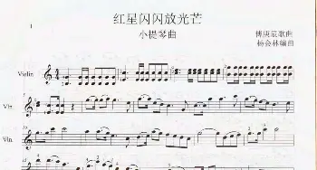 红星闪闪放光彩_歌曲简谱_词曲: 杨会林编曲