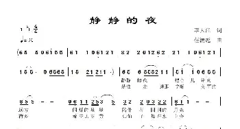 寂静的夜_歌曲简谱_词曲:李大江 任清彪
