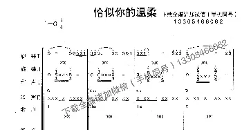 恰似你的温柔_歌曲简谱_词曲:梁弘志 梁弘志