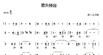 雾失楼台_歌曲简谱_词曲:高立志 高立志