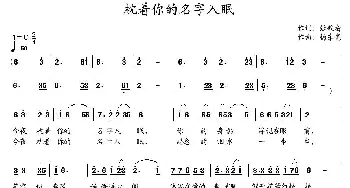 枕着你的名字入眠_歌曲简谱_词曲:张效密 杨东亮