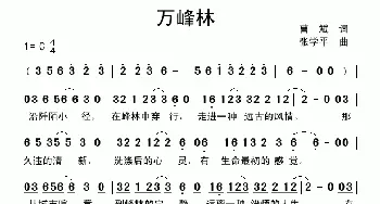 万峰林_歌曲简谱_词曲:曹斌 张学平