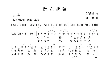 醉在新疆_歌曲简谱_词曲:刘爱斌 谢伟