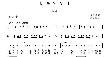 最美的岁月_歌曲简谱_词曲:天子俊 谈国民