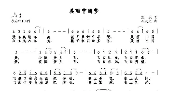 美丽中国梦_歌曲简谱_词曲:张斌 巫定定