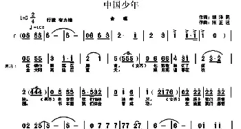 中国少年_歌曲简谱_词曲:胡泽民 张正运