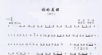 你的美丽_歌曲简谱_词曲:许冬子 任秀岭、任明