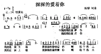 深深的爱着你_歌曲简谱_词曲:张璟 张璟