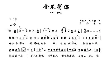 舍不得你_歌曲简谱_词曲:尚奋斗、王小荣 王小荣