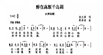 醉在高原千岛湖_歌曲简谱_词曲:佟文西 陈涤非