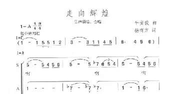 走向辉煌_歌曲简谱_词曲:杨有方 平安俊