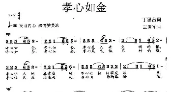 孝心如金_歌曲简谱_词曲:丁恩昌 王训军