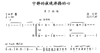 宁静的夜晚，沸腾的心_歌曲简谱_词曲:李川 楚兴元