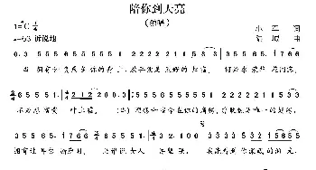 陪你到天亮_歌曲简谱_词曲:小军 陆城