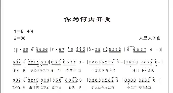 你为何离开我_歌曲简谱_词曲:人里人 人里人