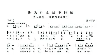 你为什么还不回还_歌曲简谱_词曲:清泉 清泉