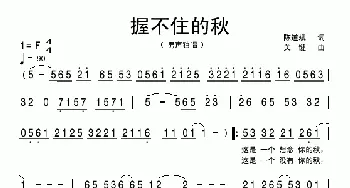握不住的秋_歌曲简谱_词曲:陈道斌 关键