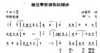 挽住青春匆匆的脚步_歌曲简谱_词曲:许青果 满广元