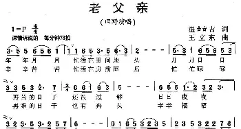 老父亲_歌曲简谱_词曲:温喆吉 王立东