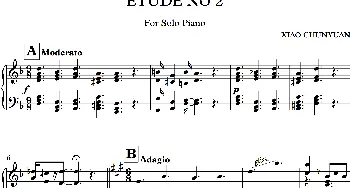 Etude No 2_歌曲简谱_词曲: 萧淳元