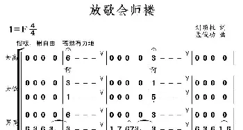 放歌会师楼_歌曲简谱_词曲:刘顶柱 孟俊功