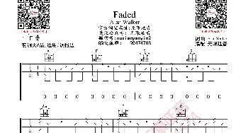 Alan Walker - Faded 吉他谱_歌曲简谱_词曲: