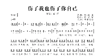 伤了我也伤了你自己_歌曲简谱_词曲:骆超勇 张宏宇