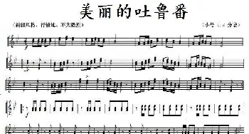 美丽的吐鲁番(bB小号分谱)_歌曲简谱_词曲: 祁卫东，梁广程编曲