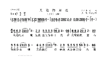 天边的月亮_歌曲简谱_词曲:徐子崴 徐子崴