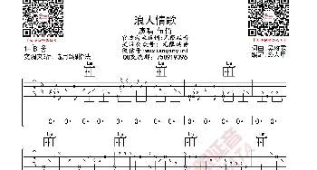 伍佰 浪人情歌 吉他谱_歌曲简谱_词曲: