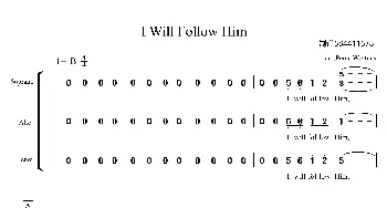 I Will Follow Him合唱谱_歌曲简谱_词曲: