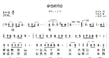 家住黄河边_歌曲简谱_词曲:石顺义 杨青山